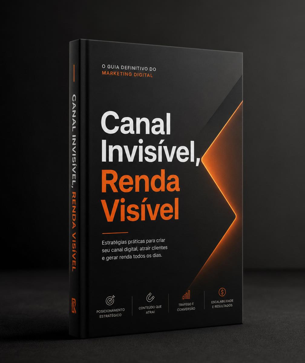 Capa do e-book Canal Invisível, Renda Visível em mockup 3D